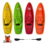 GIL 2.0 BIG MAMA KAYAK - kayak monoposto da 254 cm + seggiolino + pagaia + gilet salvagente