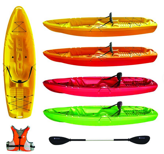 GIL 2.0 BIG MAMA KAYAK - kayak monoposto da 254 cm + seggiolino + pagaia + gilet salvagente