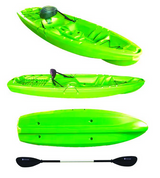 GIL 2.0 BIG MAMA KAYAK - canoa monoposto da 254 cm + seggiolino + pagaia