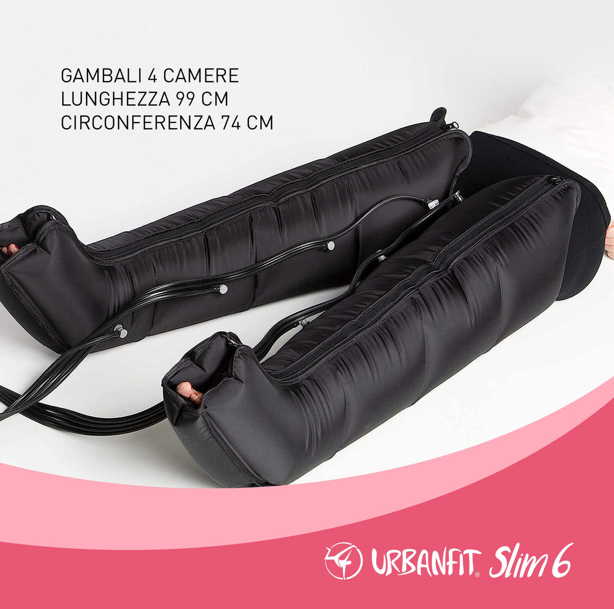 Pressomassaggio Slim 5 Apparecchio Pressoterapia Con 5 Programmi + 2 Gambali + Fascia Addominali/glutei + Con Telecomando - Apparecchio Pressomassaggio URBAN FIT  Codice prodotto: 2900609061274