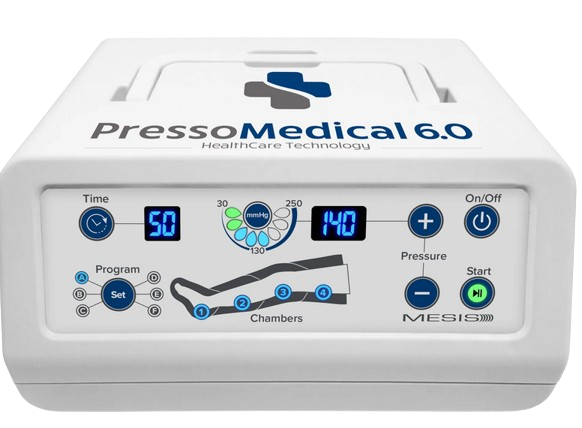 Pressoterapia PressoMedical 6.0 Advance cod. FO-3001D-2GK con (6 Programmi + 4 Camere D'aria + 2 Gambali + Kit Slim Body)