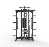 ASX-3000 Stazione multifunzione pieghevole a caricamento dischi all in one - Rack functional con traliccio per le trazioni + Smith machine + Lat machine & low row + Dual pulley TOORX