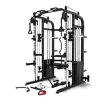 ASX-4000 Stazione multifunzione all in one pacco pesi 2 x 90 kg -Dual Pulley + Smith machine + Rack functional con traliccio per le trazioni e dip station TOORX