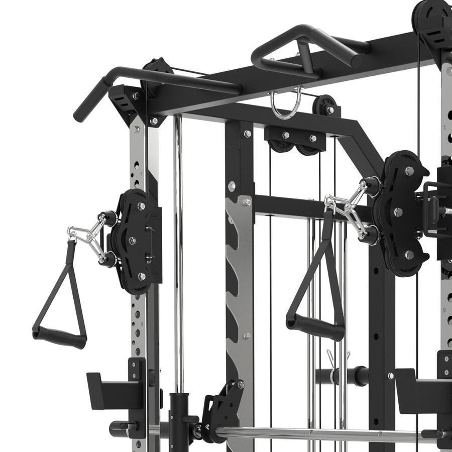 ASX-4500 Stazione multifunzione all in one pacco pesi 2 x 90 kg -Dual Pulley + Smith machine + Rack functional