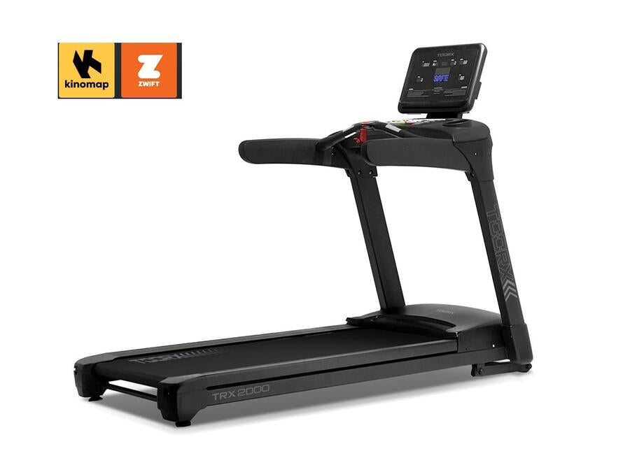 TRX-2000 HRC TFT TAPIS ROULANT fascia cardio inclusa APP READY 3.0 compatibile con Zwift e Kinomap - piano corsa 153 x 57 cm - velocità 22 km/h - peso max utente 150 kg TOORX