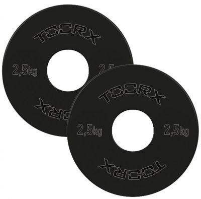 Coppia Dischi Microcarichi in Acciaio 2,5 kg. Ø Foro 50 mm. Linea Toorx - TIMESPORT24