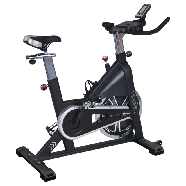 Gym Bike SRX-65 EVO Ricevitore Wireless Linea Toorx Trasmissione; a cinghia Massa volanica; peso 22 kg Peso max utente; 125 kg bike da spinning - TIMESPORT24