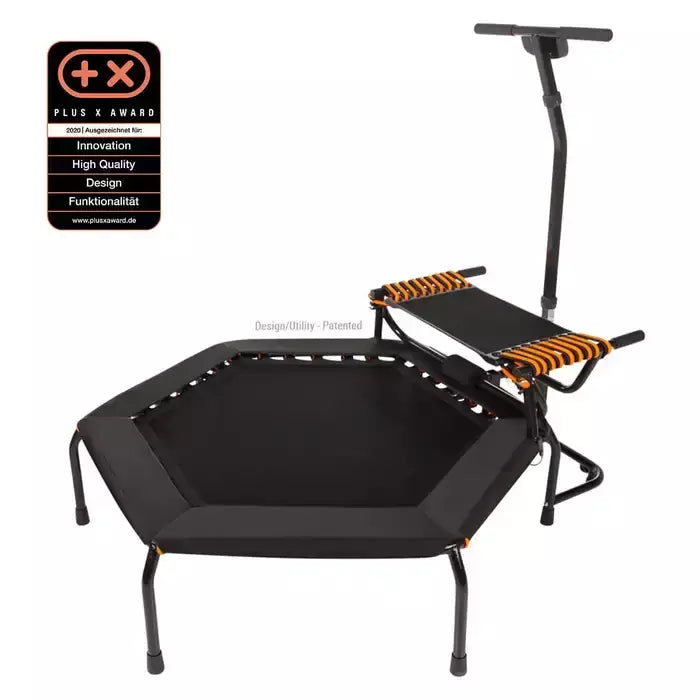 Trampolino Fitness con Pedana/Step Flessibile JumpStep Professional dim. 139 x 133 x 139 cm Richiudibile Salvaspazio Linea Hammer cod. 66429