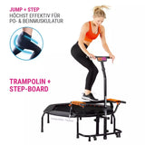 Trampolino Fitness con Pedana/Step Flessibile JumpStep Professional dim. 139 x 133 x 139 cm Richiudibile Salvaspazio Linea Hammer cod. 66429