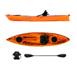 KAYAK POSTO SINGOLO ACQUAPRIMA BIG MAMA KAYAK - CANOA DA 310 CM + 2 GAVONE + 1 PAGAIA + 1 SEGGIOLINO (FULL PACK ) - ARANCIONE