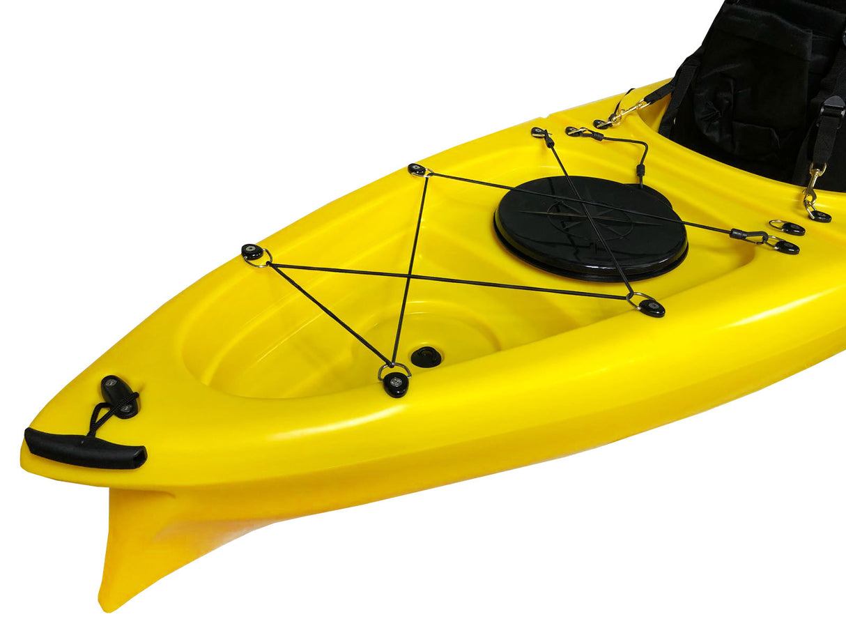 Canoa 1 posto Acquaprima Big Mama Kayak da 310 cm + 2 gavoni + 1 seggiolino (PACK 2) - GIALLO