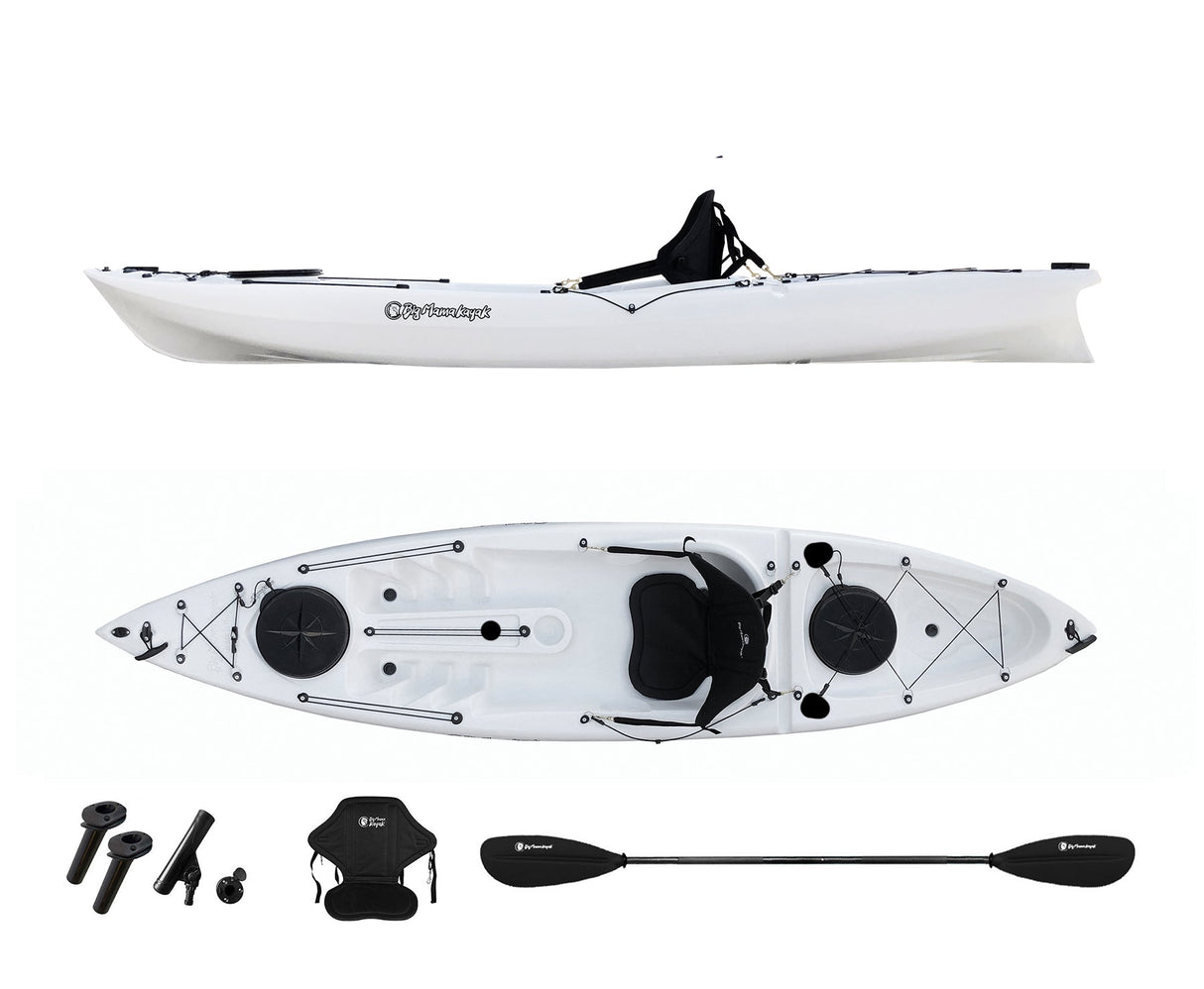 CANOA MONOPOSTO ACQUAPRIMA BIG MAMA KAYAK 310 CM + 2 GAVONE + 3 PORTACANNE + 1 PAGAIA + 1 SEGGIOLINO (FULL PACK) - GRANIT