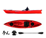 SINGLE-SEAT CANOE ACQUAPRIMA BIG MAMA KAYAK 310 CM + 2 LOCKER + 3 ROD HOLDER + 1 PADDLE + 1 SEAT (FULL PACK) - RED 