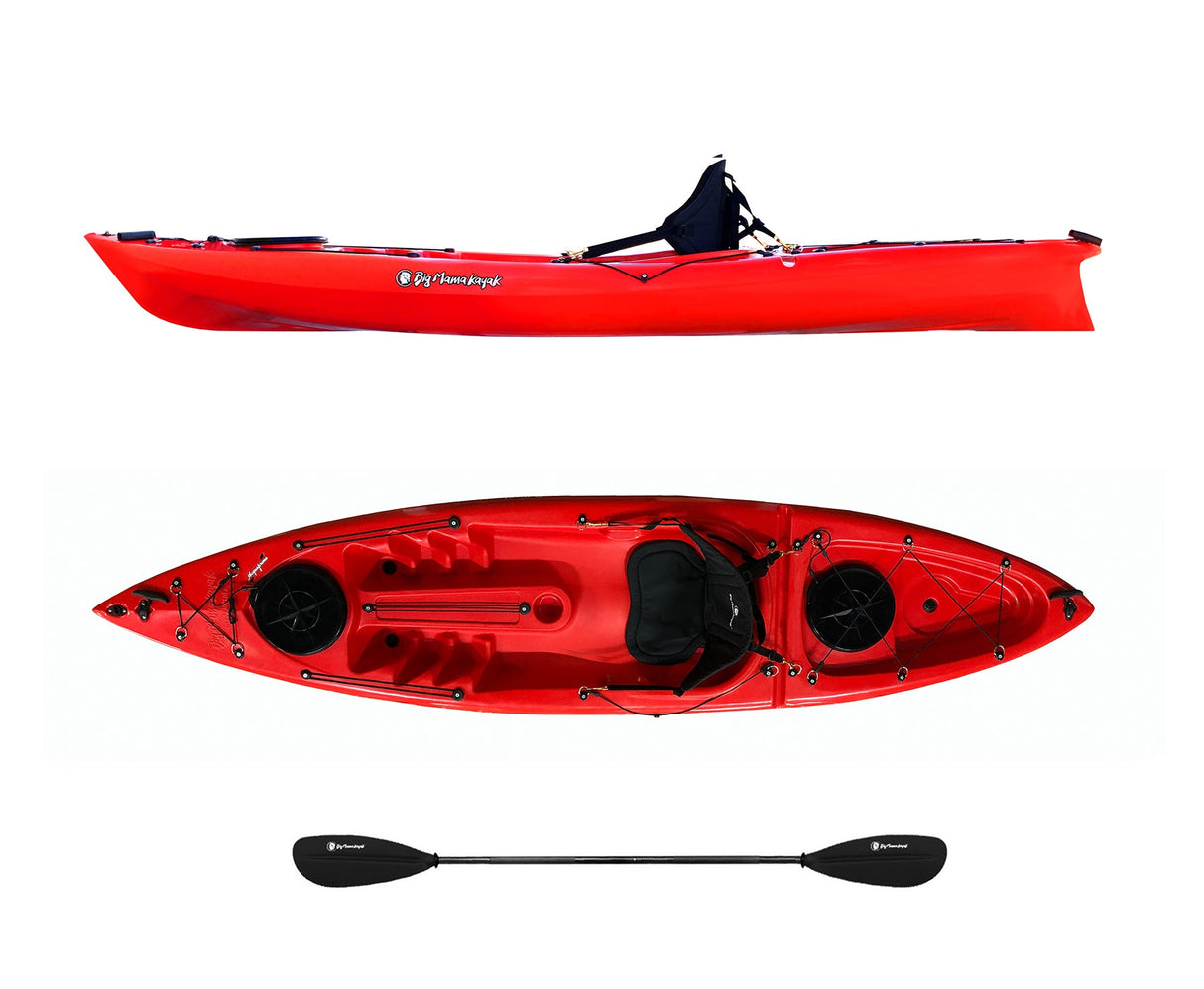 KAYAK MONOPOSTO ACQUAPRIMA BIG MAMA KAYAK 310 CM + 2 GAVONE + 1 PAGAIA in omaggio (PACK 1) - ROSSO