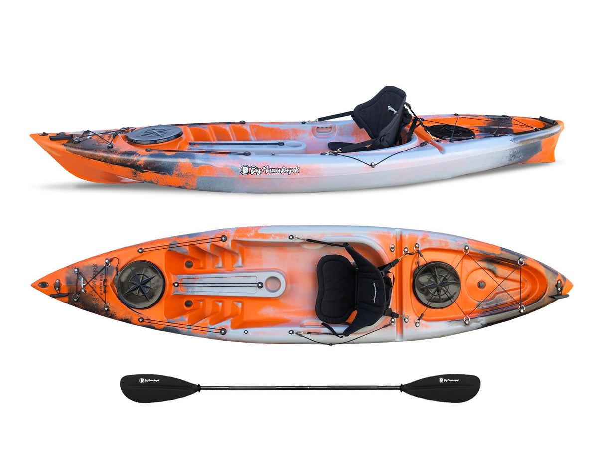 CANOA MONOPOSTO ACQUAPRIMA LIMITED EDITION BIG MAMA KAYAK 310 CM + 2 GAVONE + 1 PAGAIA in omaggio (PACK 1) - SNAKE ARANCIONE