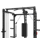 ASX-3000 All in one foldable multifunctional disc loading station - Rack functional with pylon for chin-ups + Smith machine + Lat machine &amp; low row + Dual pulley TOORX 