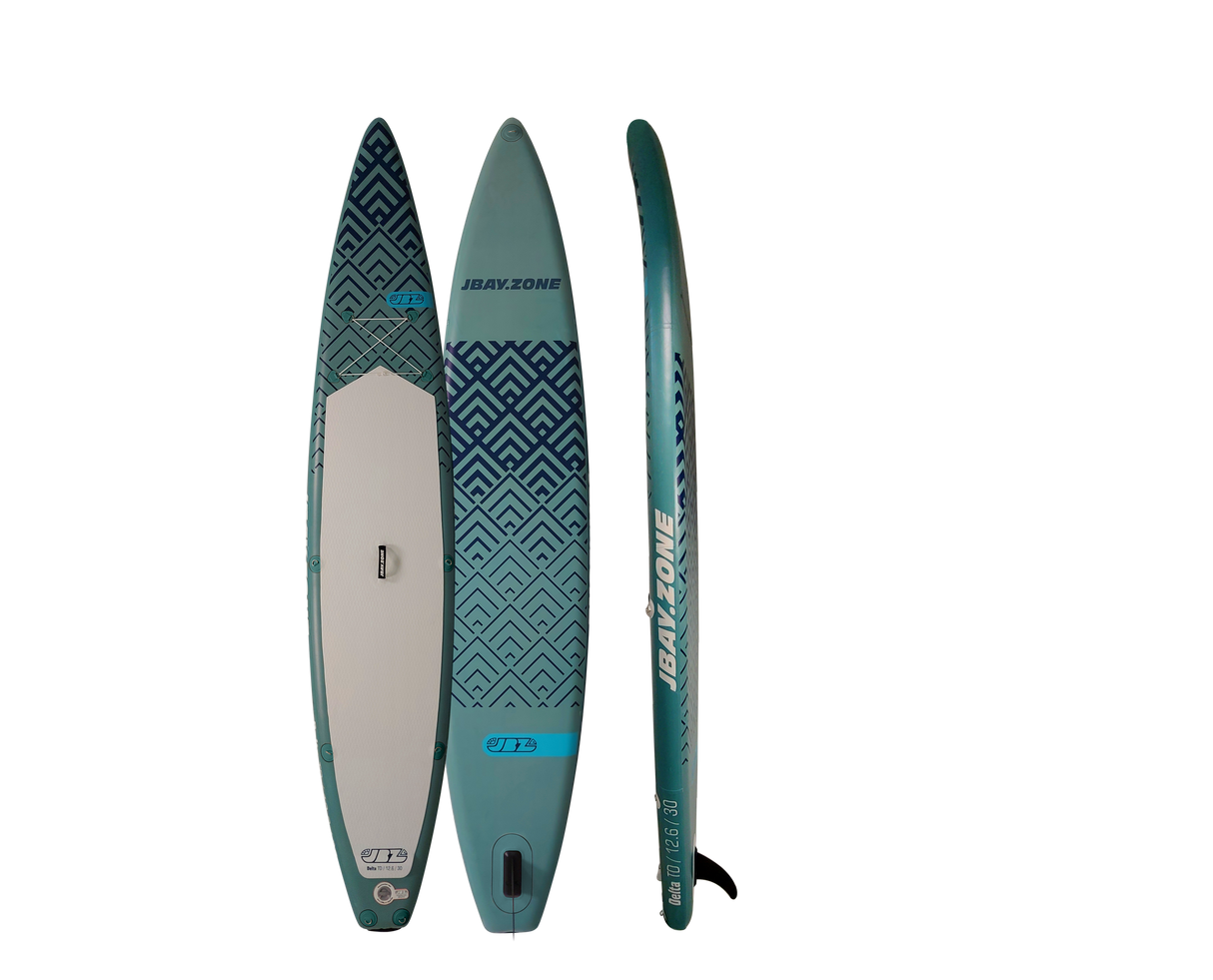 TD Delta - JBAY.ZONE Lunghezza 380cm + Pagaia Alluminio + Zaino Trasporto + Pompa + Cavigliera Linea Jbay.zone