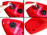 Kayak 1 posto Jolly 2.0 Big Mama Kayak canoa 260 cm + 1 gavone + 1 pagaia in omaggio (PACK 1) Made in Italy - ROSSO - TIMESPORT24