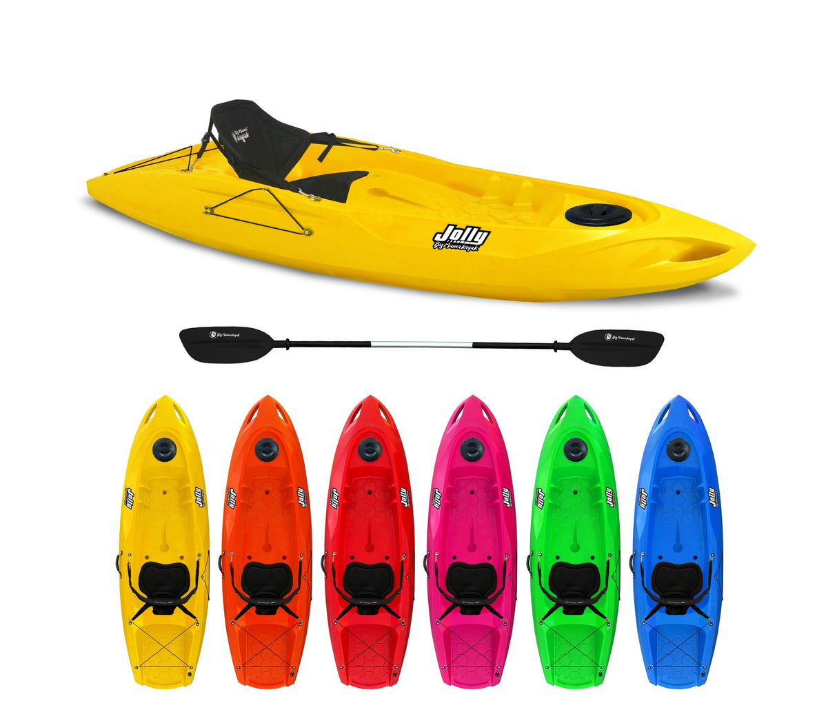 KAYAK MONOPOSTO JOLLY 2.0 BIG MAMA KAYAK - CANOA DA 260 CM + 1 GAVONE + 1 PAGAIA + SEGGIOLINO ( FULL PACK )( MADE IN ITALY) - TIMESPORT24