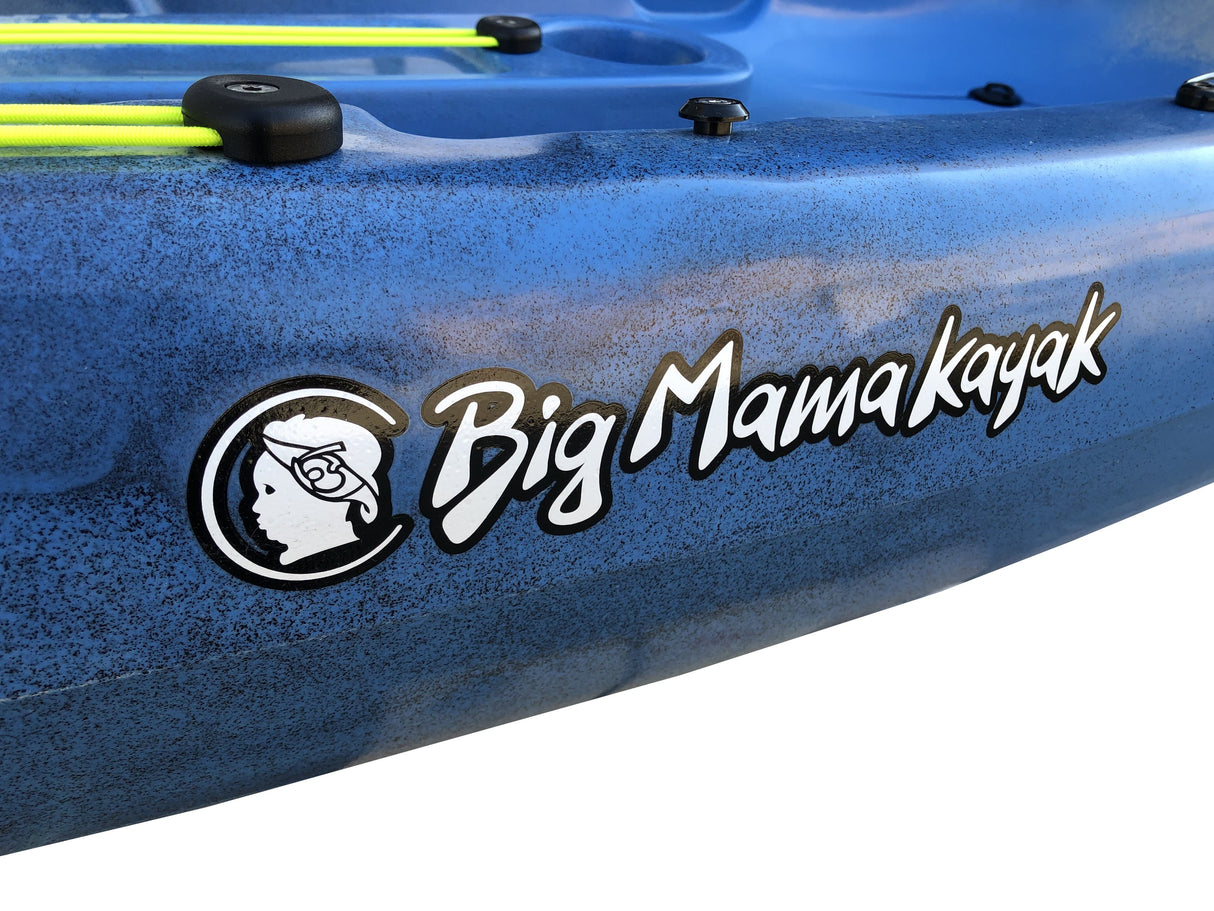 1 SINGLE PLACE CANOE ACQUAPRIMA LIMITED EDITION BIG MAMA KAYAK, SINGLE SEAT 310 CM + 2 LOCKER + 1 PADDLE + 1 SEAT (FULL PACK) - BLUE SNAKE 