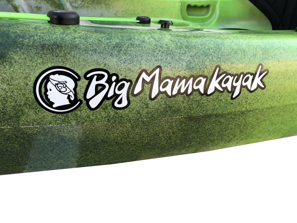 1 SINGLE PLACE CANOE ACQUAPRIMA LIMITED EDITION BIG MAMA KAYAK, SINGLE SEAT 310 CM + 2 LOCKER + 1 SEAT (PACK 2) - SNAKE GREEN 