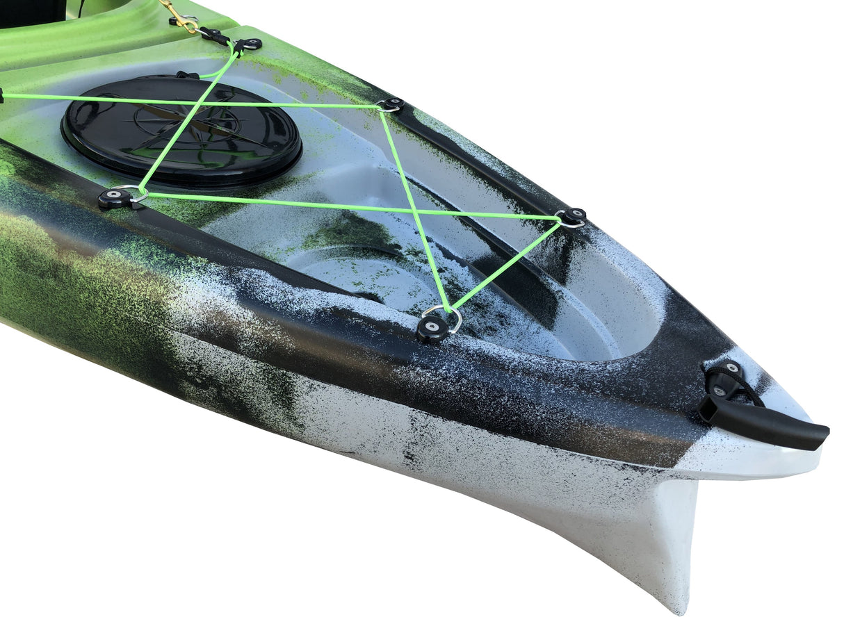 CANOA 1 POSTO SINGOLO ACQUAPRIMA LIMITED EDITION BIG MAMA KAYAK, MONOPOSTO 310 CM + 2 GAVONE + 1 PAGAIA + 1 SEGGIOLINO (FULL PACK) - SNAKE GREEN