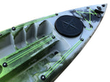 1 SINGLE PLACE CANOE ACQUAPRIMA LIMITED EDITION BIG MAMA KAYAK, SINGLE SEAT 310 CM + 2 LOCKER + 1 PADDLE + 1 SEAT (FULL PACK) - SNAKE GREEN 