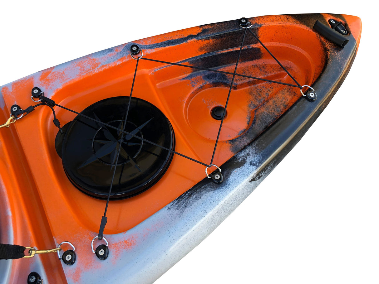 SINGLE-SEAT CANOE ACQUAPRIMA LIMITED EDITION BIG MAMA KAYAK 310 CM + 2 LOCKER + 1 SEAT (PACK 2) - ORANGE SNAKE 