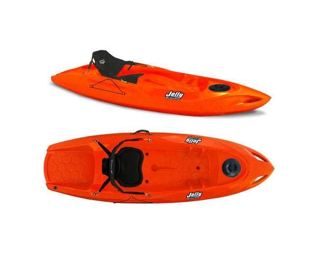 Kayak Monoposto Jolly 2.0 Big Mama Kayak canoa 260 cm + 1 gavone + 1 seggiolino (PACK 2) Made in Italy - ARANCIONE - TIMESPORT24