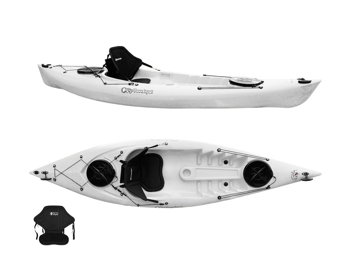 Privat 2.0 Big Mama single-seater kayak 295 cm canoe kayak + 2 lockers + 1 seat (PACK 2) - GRANIT 