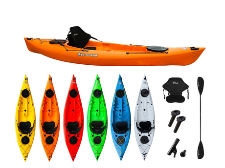 KAYAK MONOPOSTO PRIVAT 2.0 FISHING BIG MAMA KAYAK - CANOA DA 295 CM + 2 GAVONI + 3 PORTACANNA + 1 PAGAIA + 1 SEGGIOLINO (FULL PACK) - TIMESPORT24