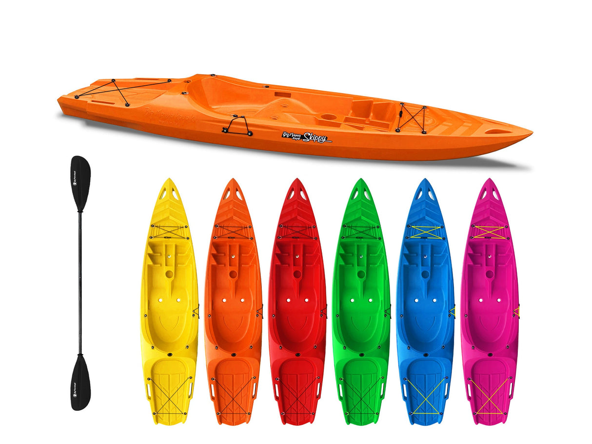 KAYAK MONOPOSTO SKIPPY 2.0 BIG MAMA KAYAK CANOA 305 CM 1 POSTO ADULTO + 1 POSTO BAMBINO + 1 PAGAIA (PACK 1) - TIMESPORT24