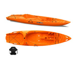 Canoa monoposto Skippy 2.0 Big mama kayak - Kayak 305 cm con 1 posto adulto + 1 posto bambino + seggiolino (PACK 2) - ARANCIONE - TIMESPORT24