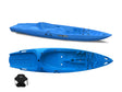 Canoa monoposto Skippy 2.0 Big mama kayak - Kayak 305 cm con 1 posto adulto + 1 posto bambino + seggiolino (PACK 2) - AZZURRO - TIMESPORT24