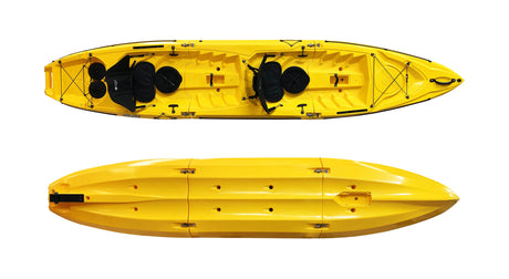 kayak componibile Split 2 Big Mama kayak, canoa biposto modulare, si monta in 30 secondi ( arancio) - TIMESPORT24