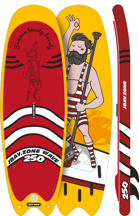 Y2 Wave - JBAY.ZONE Lunghezza 248cm + Pagaia Alluminio + Zaino Trasporto + Pompa + Cavigliera Linea Jbay.zone - TIMESPORT24