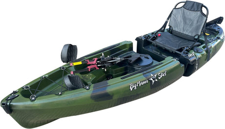 Kayak divisibile a pedali con pinne BIG MAMA START S300 colore Army - TIMESPORT24