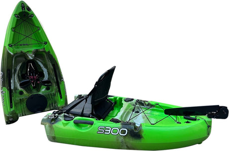 Kayak divisibile a pedali con pinne BIG MAMA START S300 colore Olive - TIMESPORT24