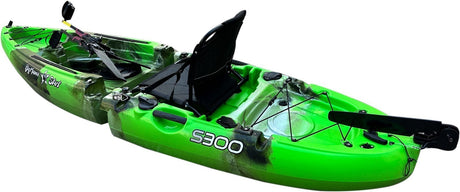 Kayak divisibile a pedali con pinne BIG MAMA START S300 colore Army - TIMESPORT24