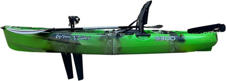 Kayak divisibile a pedali con pinne BIG MAMA START S300 colore Army - TIMESPORT24