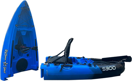 Kayak divisibile a pedali con pinne BIG MAMA START S300 colore blu - TIMESPORT24