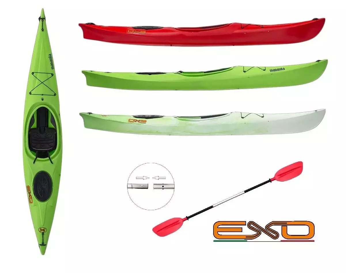 Canoa Exo Manarola Kayak Lung. 404 Cm + Sedile + Schienale + Pagaia