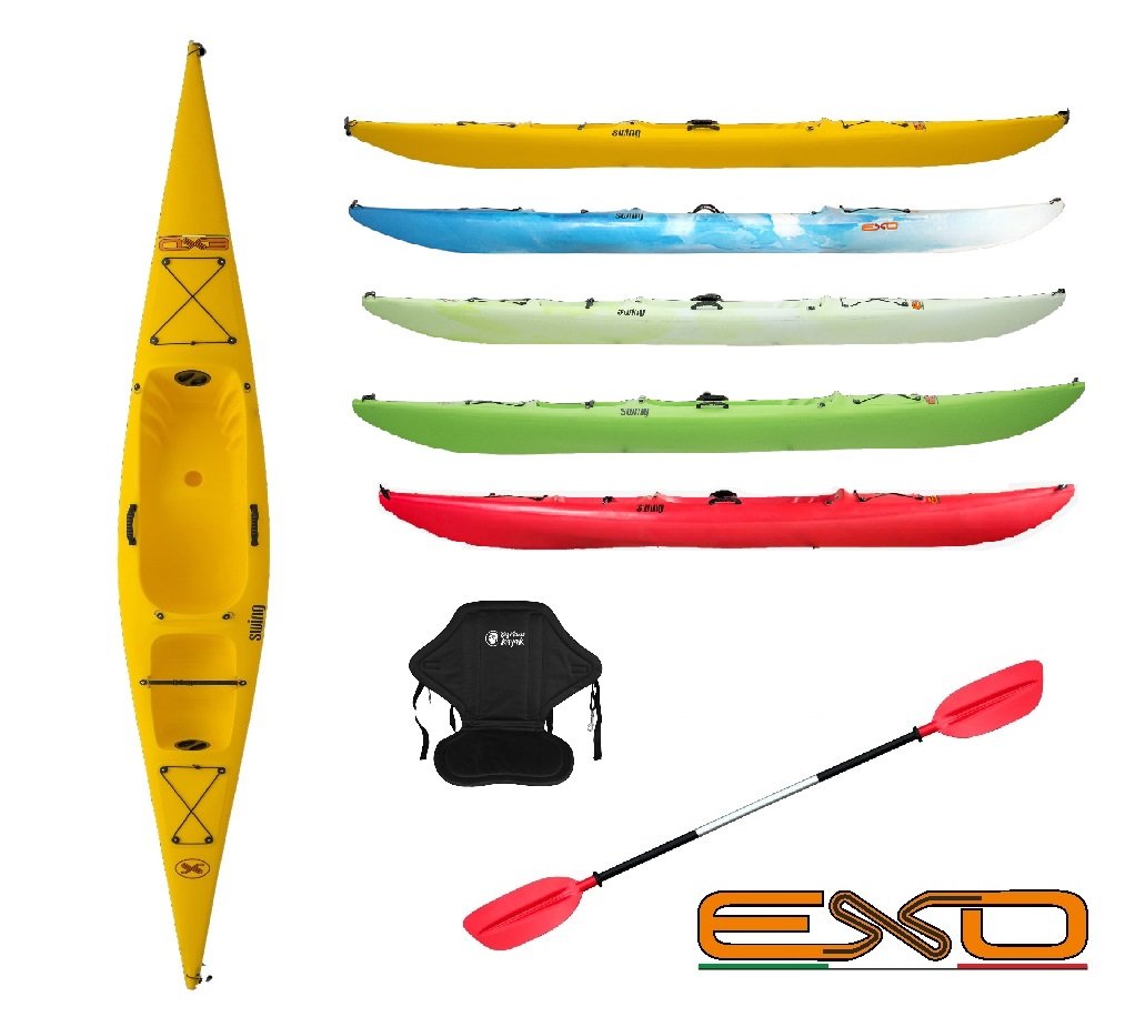 Canoa Exo Swing Kayak Sit On Top Da 450 Cm + Pagaia + Seggiolino