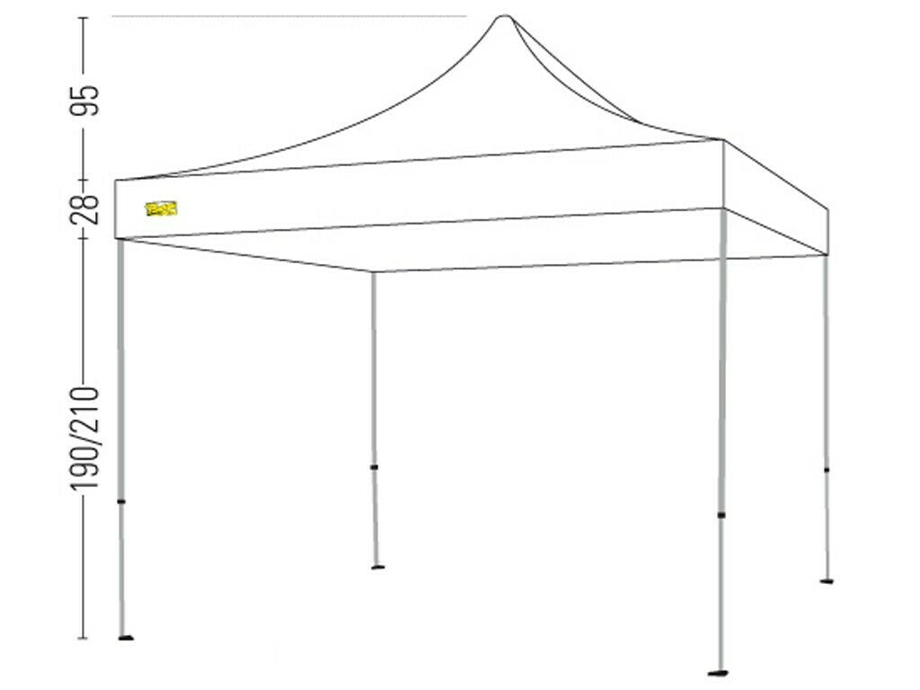 BERTONI MASTER 2X2 GAZEBO PIEGHEVOLE AUTOMATICO - SENZA TETTO