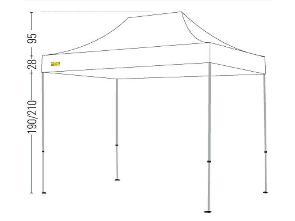 BERTONI MASTER 3X4,5 GAZEBO PIEGHEVOLE AUTOMATICO - SENZA TETTO