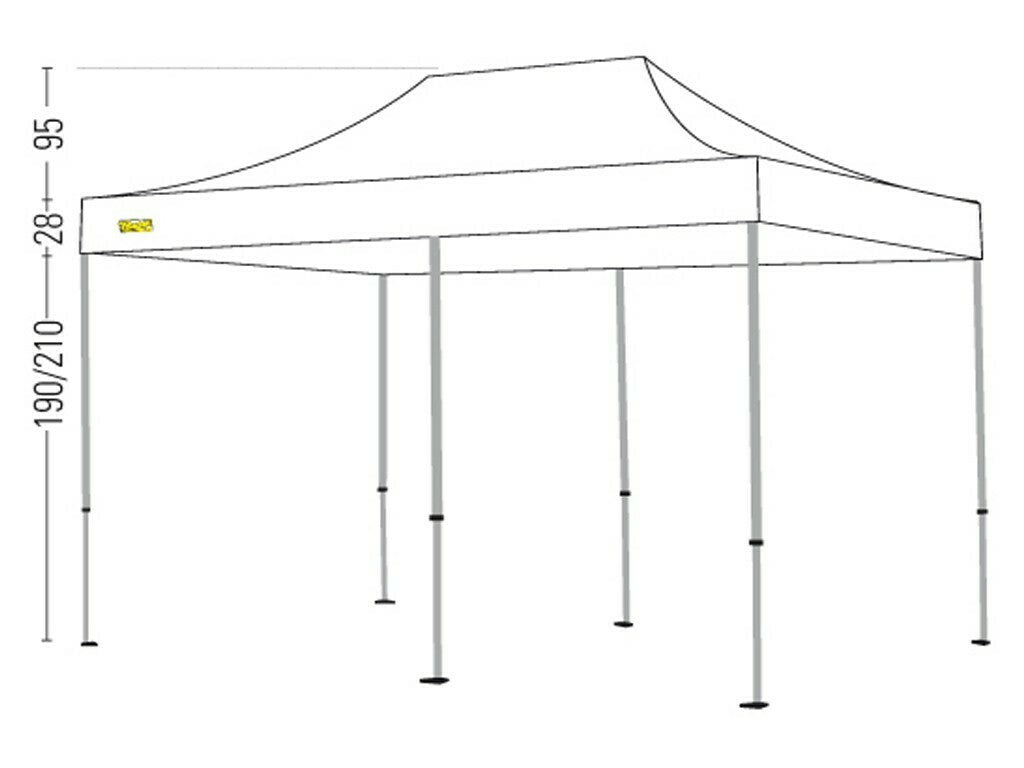 BERTONI MASTER 3X6 GAZEBO PIEGHEVOLE AUTOMATICO - SENZA TETTO