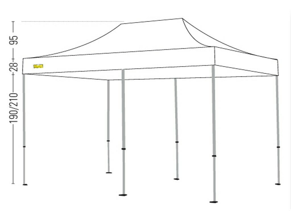 BERTONI MASTER 4X8 GAZEBO PIEGHEVOLE AUTOMATICO - SENZA TETTO