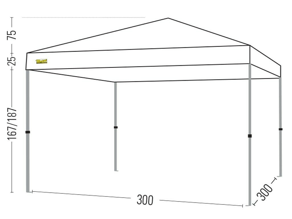 BERTONI RAPIDO 300 GAZEBO BIANCO PIEGHEVOLE AUTOMATICO - TIMESPORT24