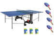 Tavolo Ping Pong Challenge Indoor Blu COD.C-273I - Garlando con 4 Racchette e 18 Palline In Omaggio - TIMESPORT24