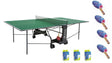 Tavolo Ping Pong Challenge Indoor Verde cod.C-272I - Garlando con 4 Racchette e 18 Palline In Omaggio - TIMESPORT24